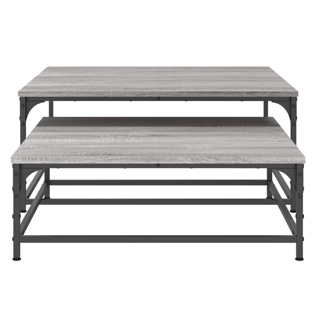 Nesting Coffee Tables 2 Pcs Engineered Wood