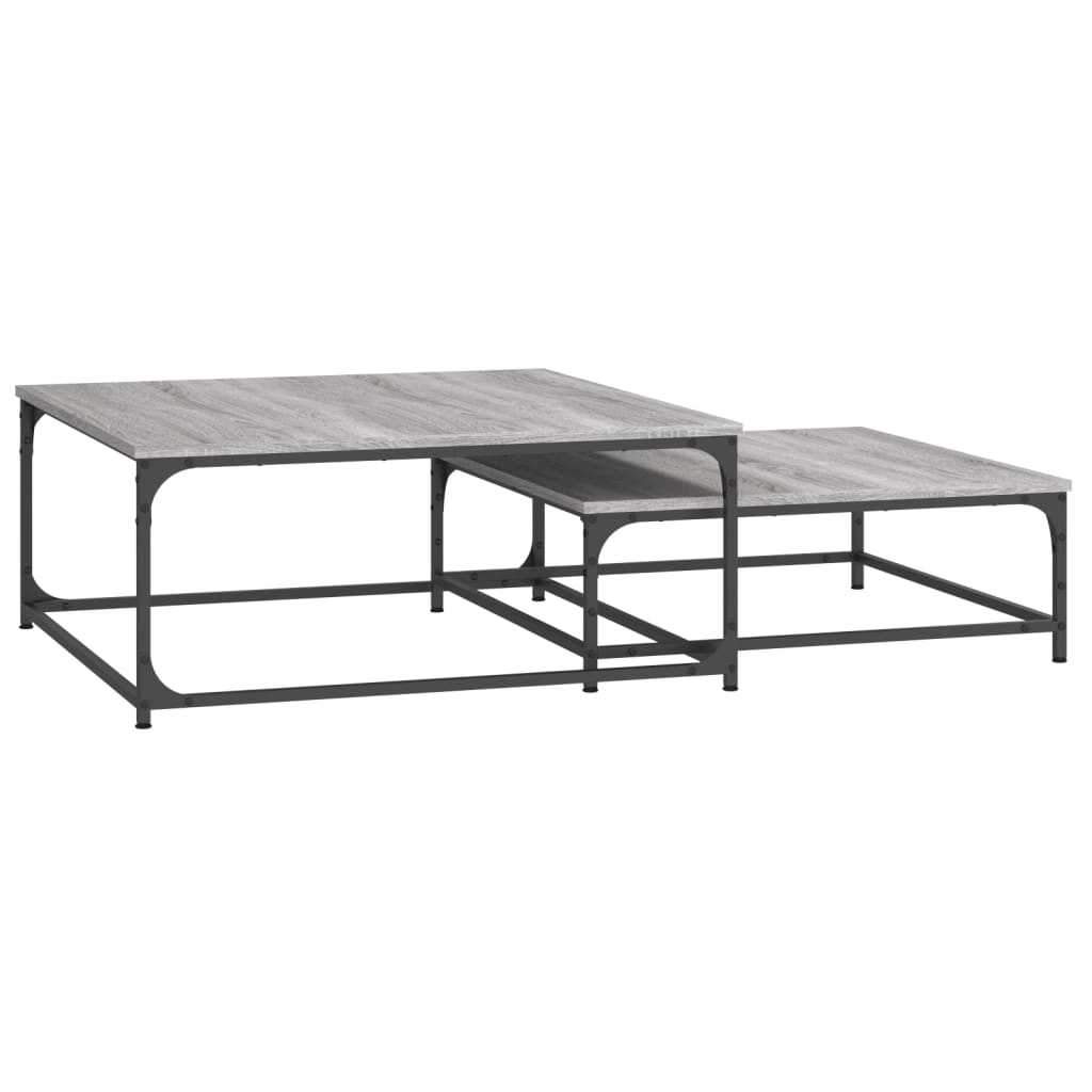Nesting Coffee Tables 2 Pcs Engineered Wood