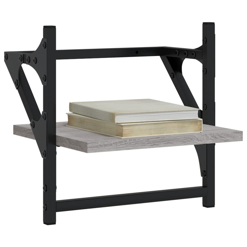 Wall Shelves With Bars 2 Pcs