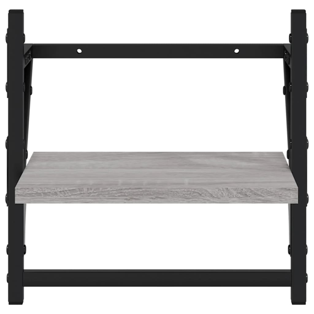 Wall Shelves With Bars 2 Pcs