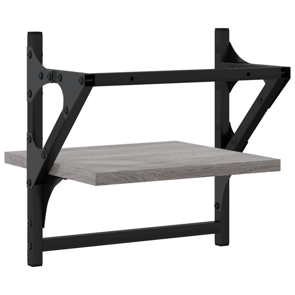 Wall Shelves With Bars 2 Pcs