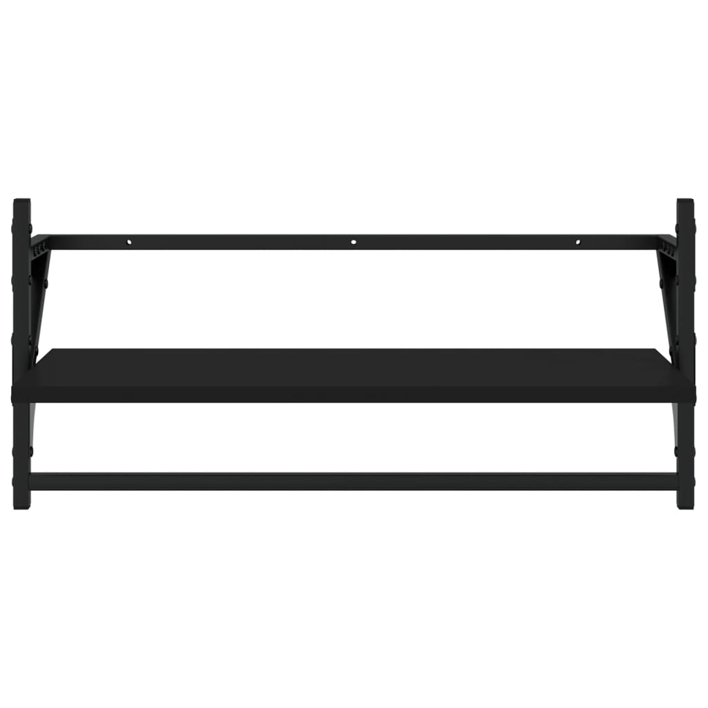4 Piece Wall Shelf Set With Bars Engineered Wood