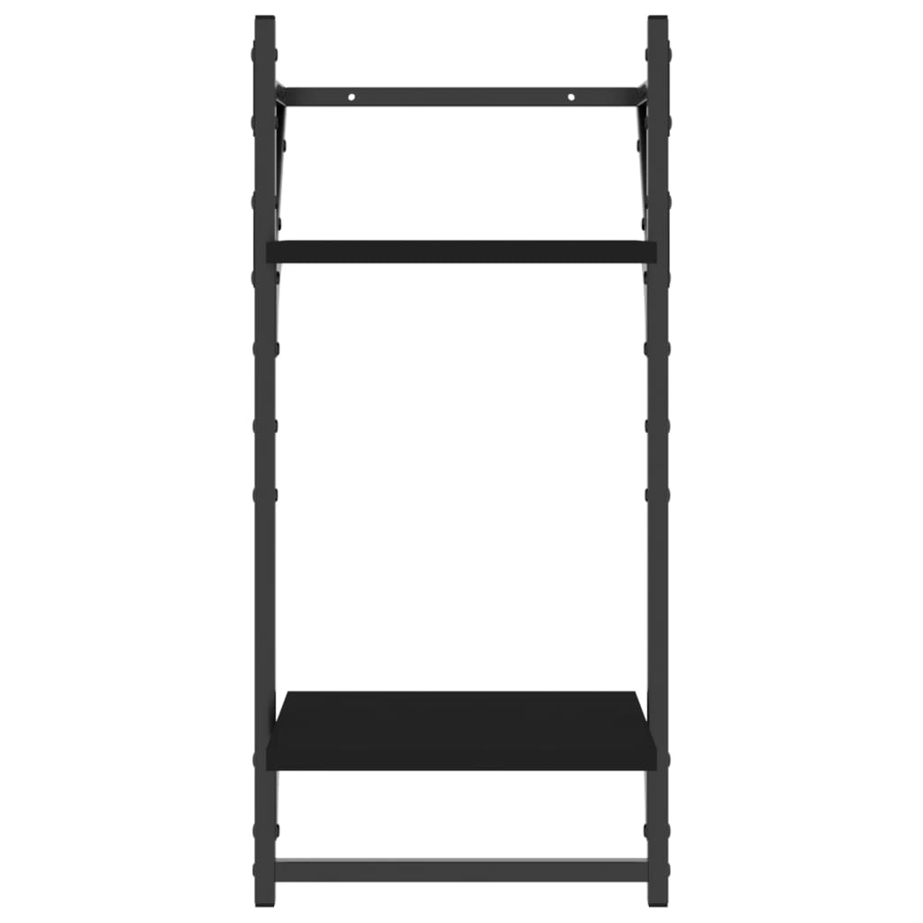 4 Piece Wall Shelf Set With Bars Engineered Wood