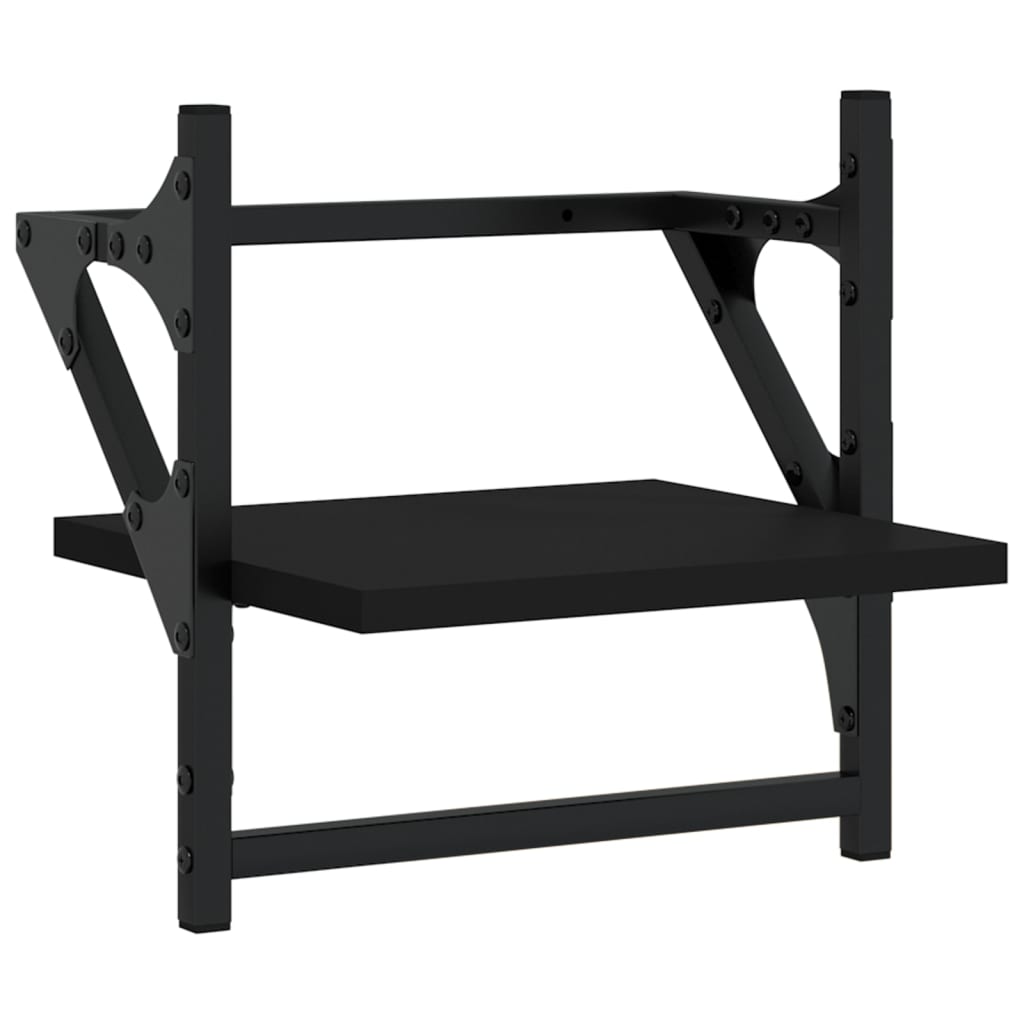 4 Piece Wall Shelf Set With Bars Engineered Wood