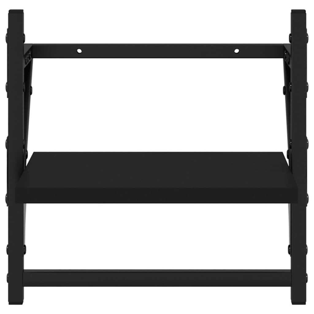 4 Piece Wall Shelf Set With Bars Engineered Wood