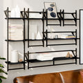 6 Piece Wall Shelf Set With Bars Engineered Wood
