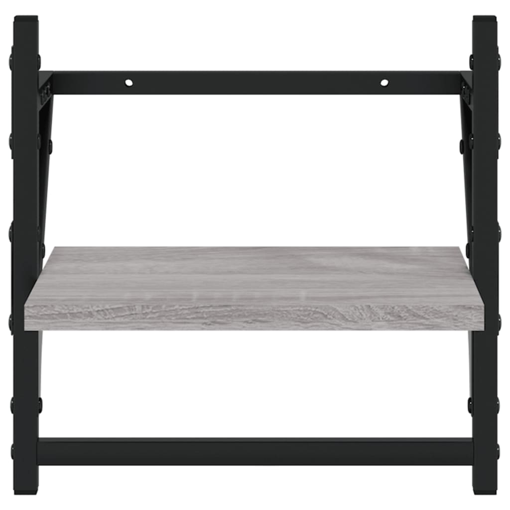 6 Piece Wall Shelf Set With Bars Engineered Wood
