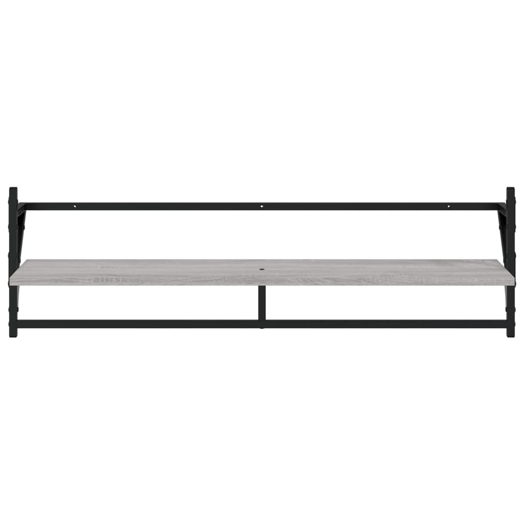 6 Piece Wall Shelf Set With Bars Engineered Wood