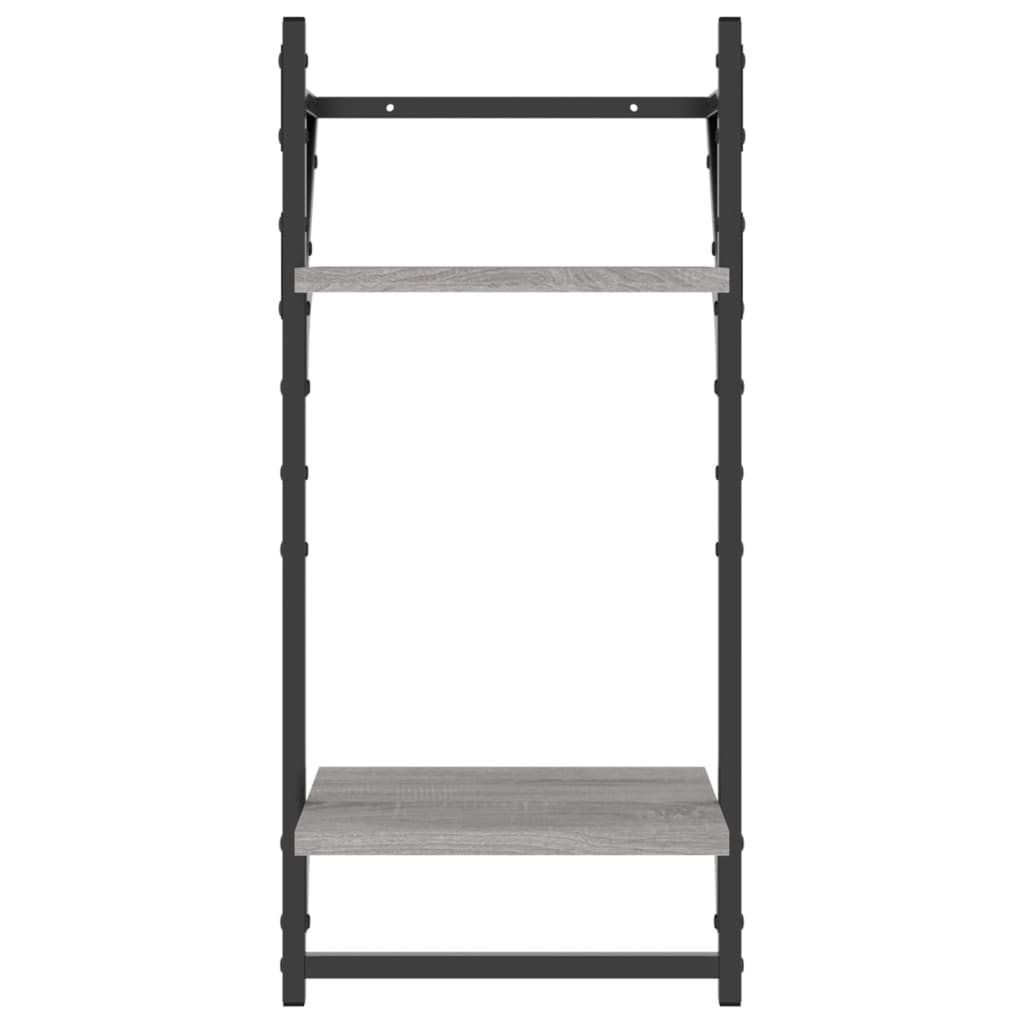 6 Piece Wall Shelf Set With Bars Engineered Wood