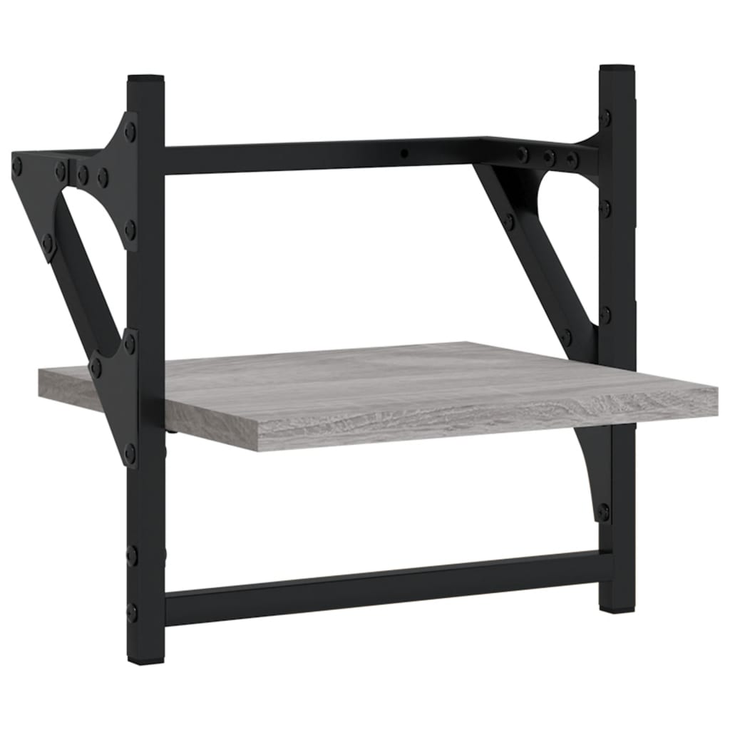 6 Piece Wall Shelf Set With Bars Engineered Wood
