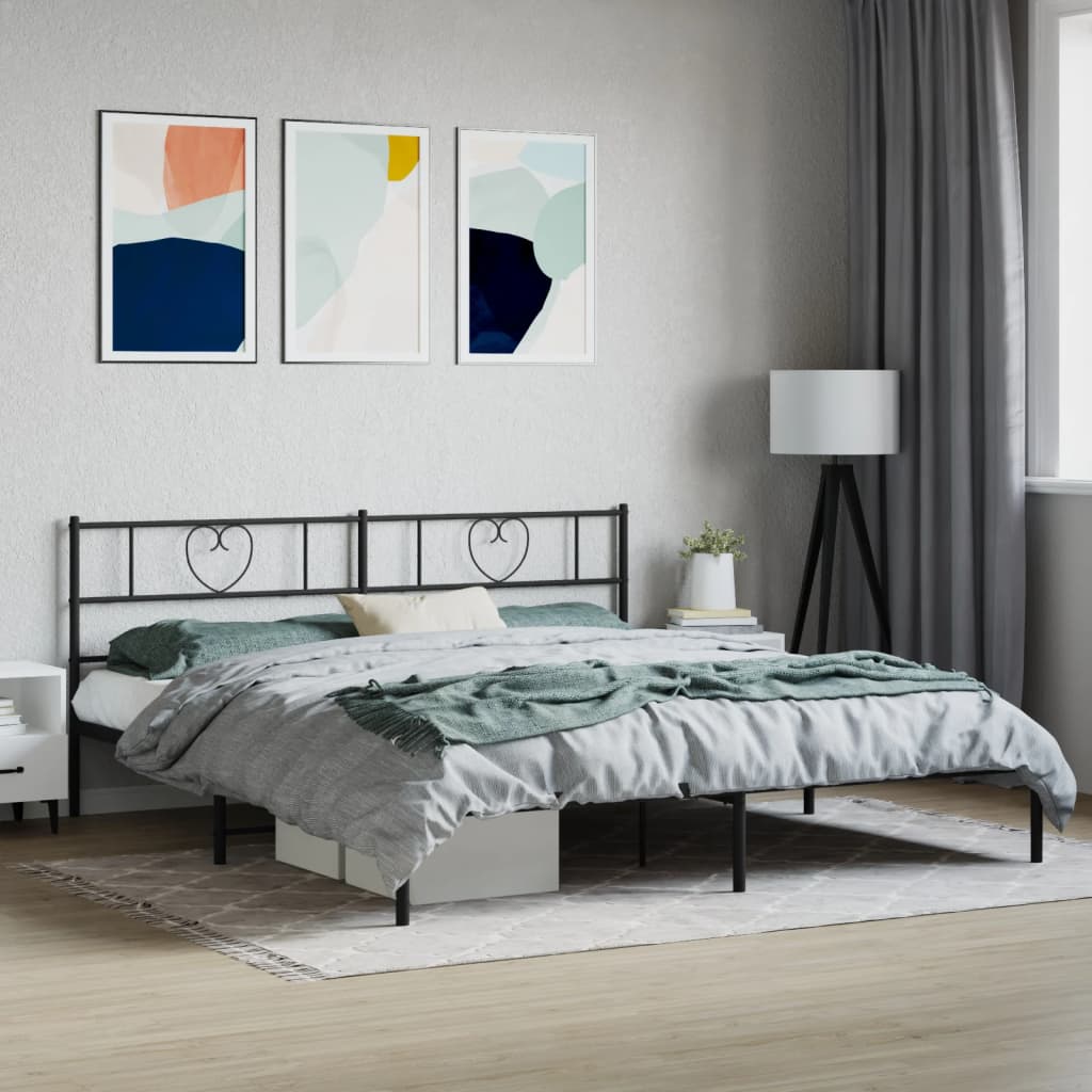 Metal Bed Frame Without Mattress With Footboard 80X200Cm