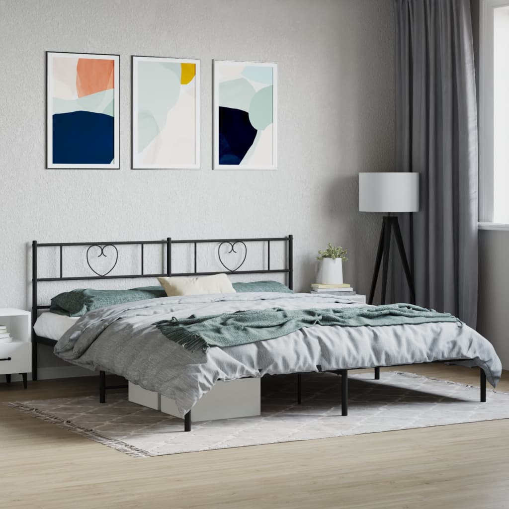 Metal Bed Frame Without Mattress With Footboard 80X200Cm