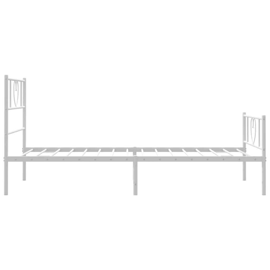 Metal Bed Frame Without Mattress With Footboard 80X200Cm