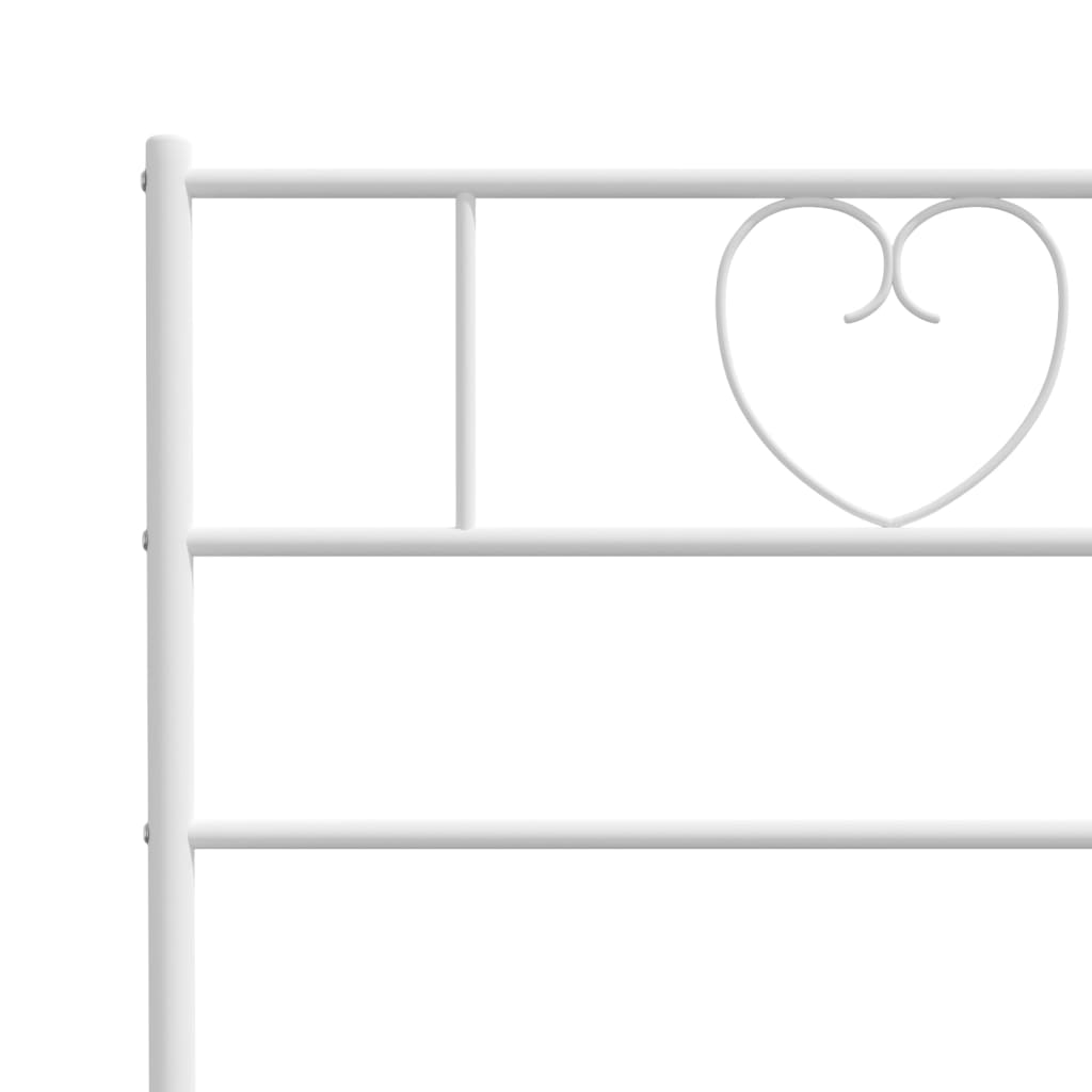 Metal Bed Frame Without Mattress With Footboard 80X200Cm