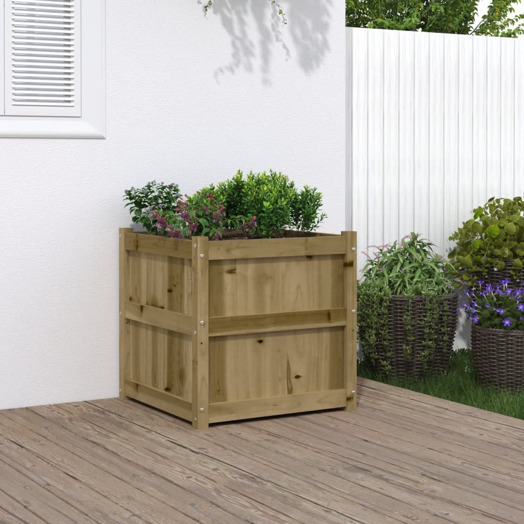 Garden Planters 2 Pcs Solid Wood Pine