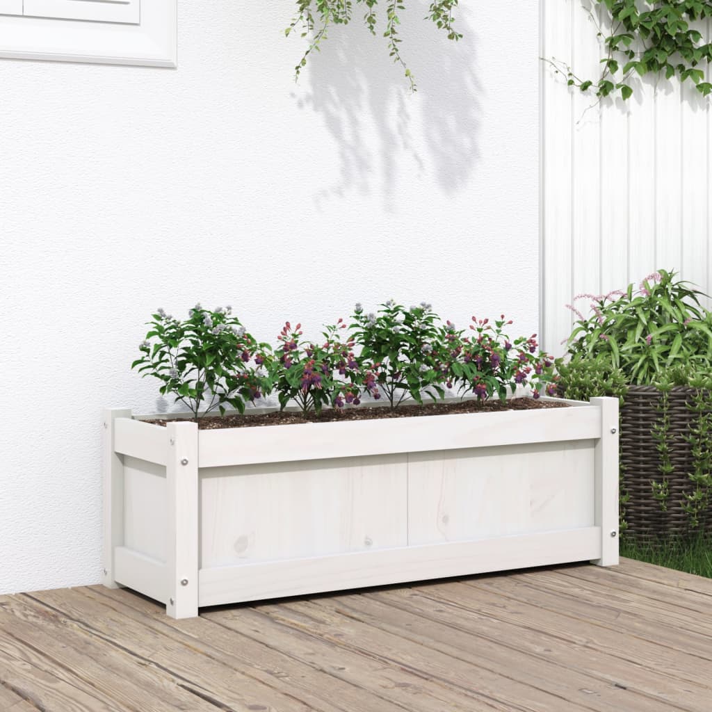 Garden Planters 2 Pcs Solid Wood Pine