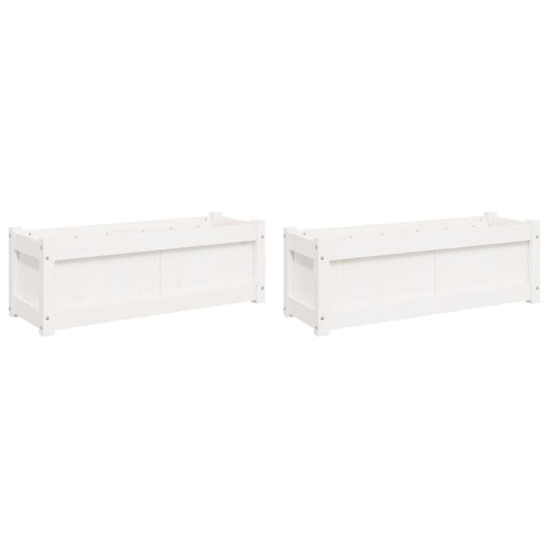 Garden Planters 2 Pcs Solid Wood Pine