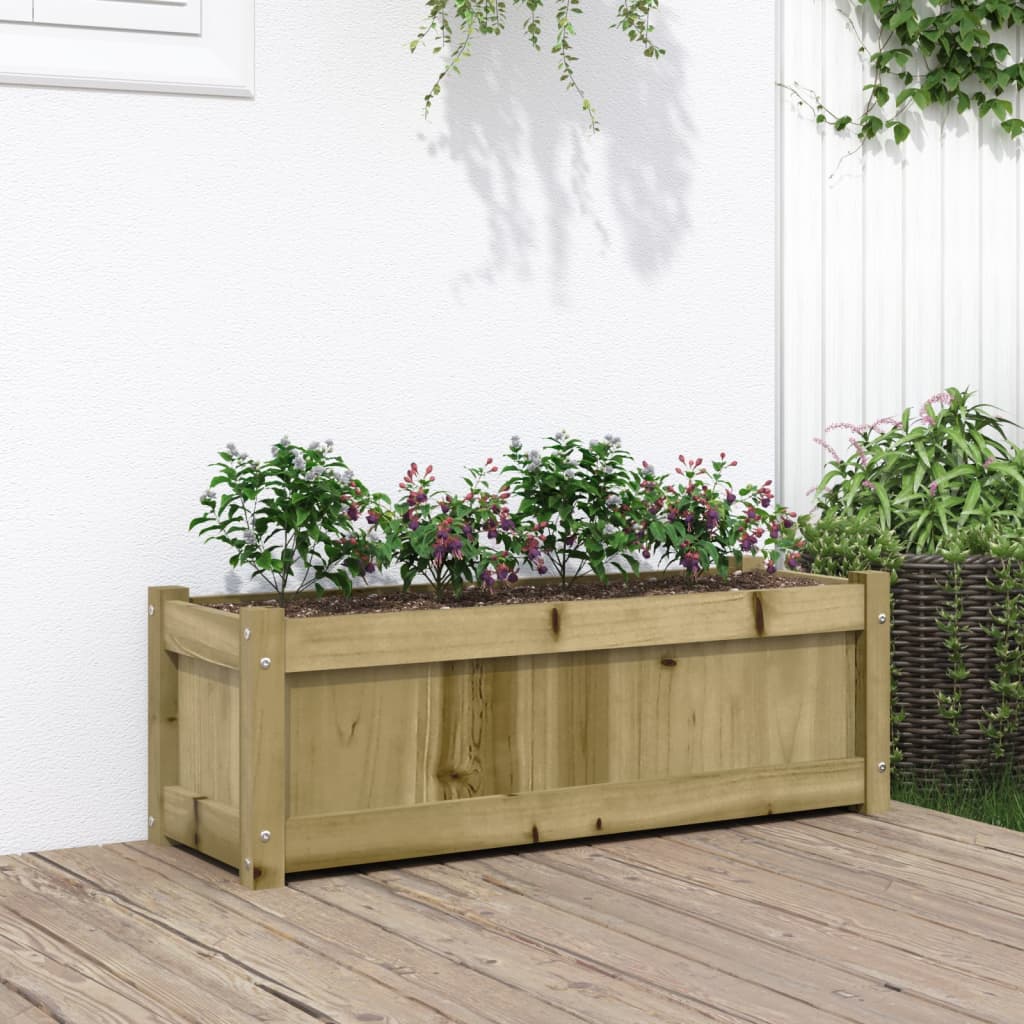 Garden Planters 2 Pcs Solid Wood Pine