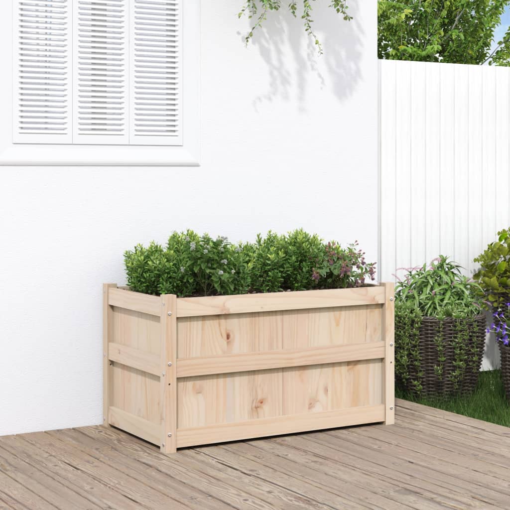 Garden Planter Wax 90X50X50 Cm Solid Wood Pine