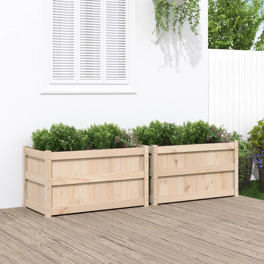 Garden Planter Wax 90X50X50 Cm Solid Wood Pine