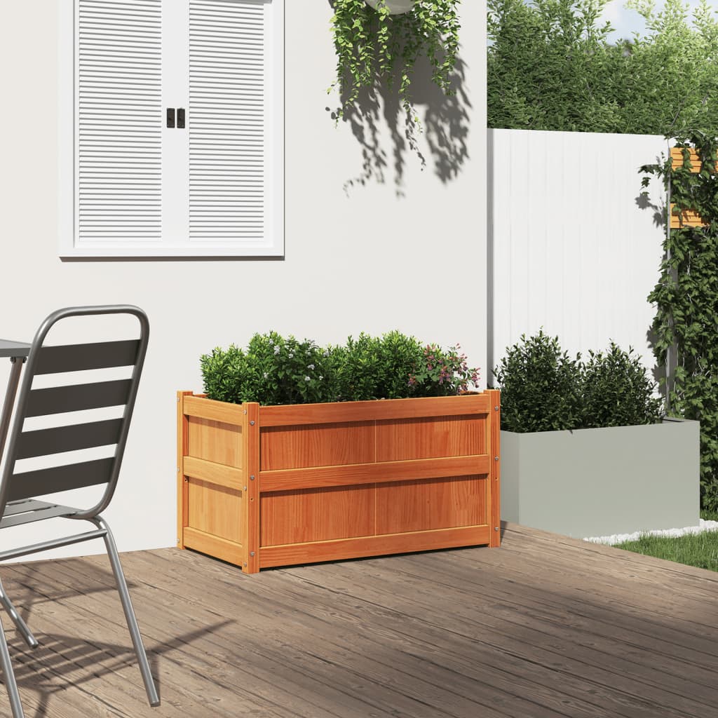 Garden Planter Wax 90X50X50 Cm Solid Wood Pine