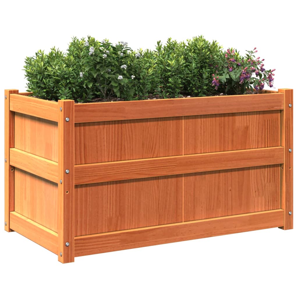 Garden Planter Wax 90X50X50 Cm Solid Wood Pine
