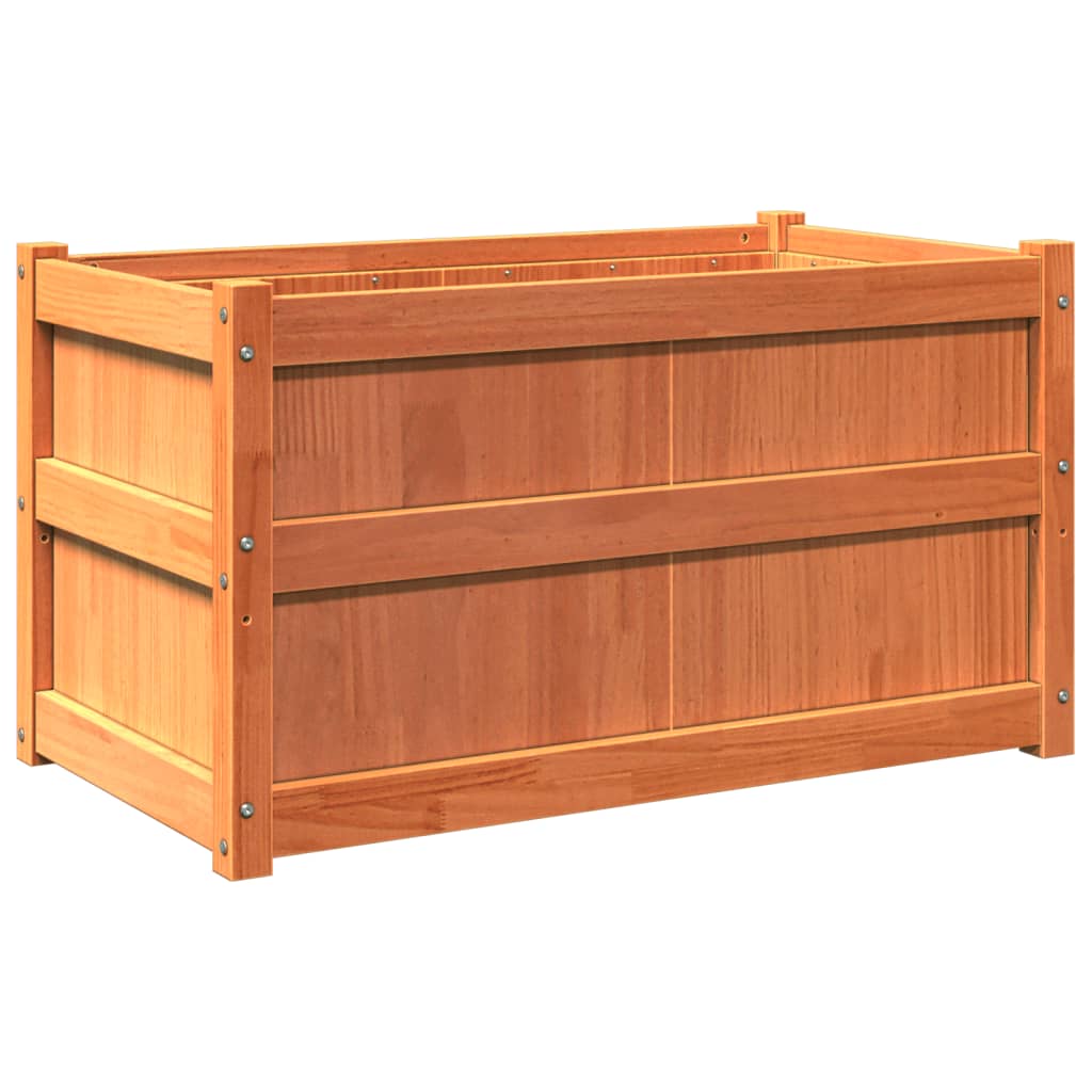Garden Planter Wax 90X50X50 Cm Solid Wood Pine
