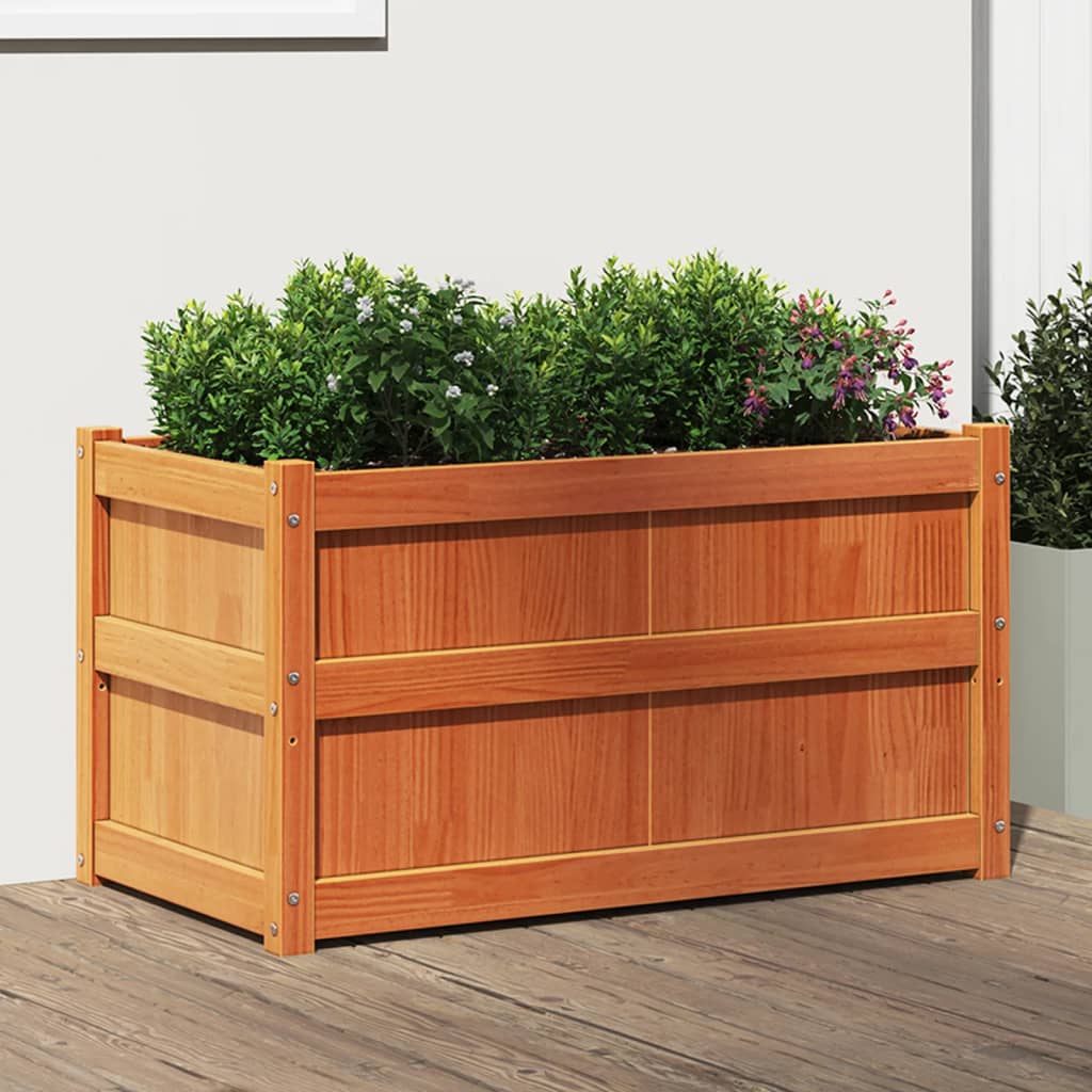 Garden Planter Wax 90X50X50 Cm Solid Wood Pine