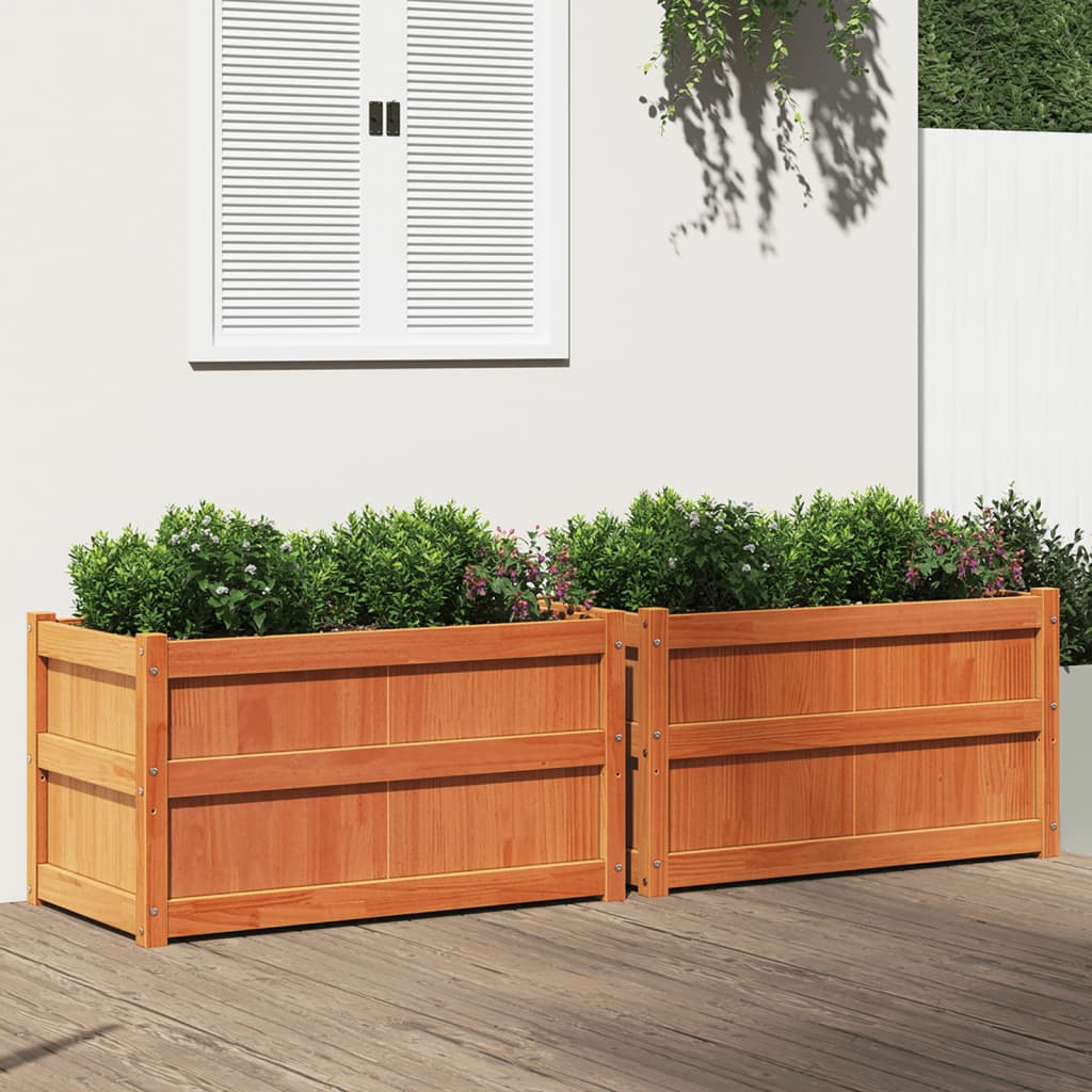 Garden Planter Wax 90X50X50 Cm Solid Wood Pine