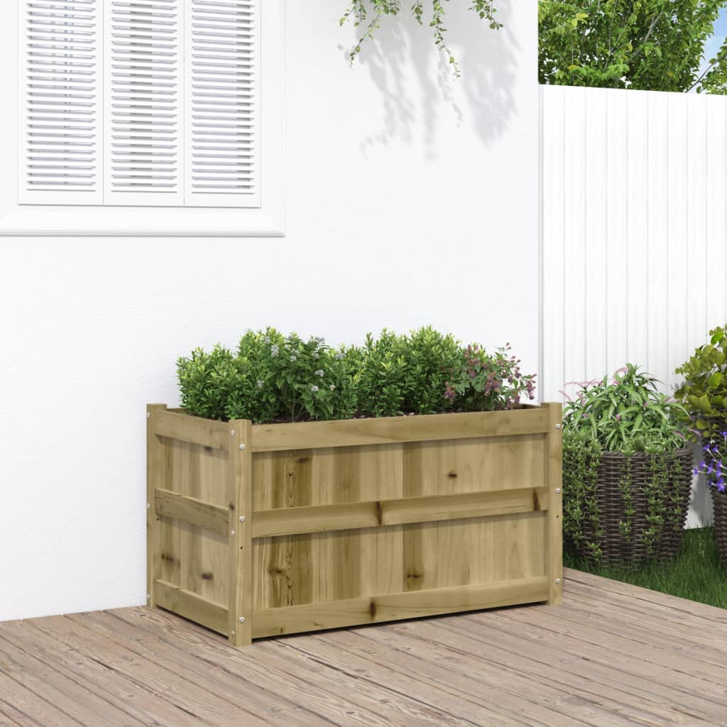 Garden Planter Wax 90X50X50 Cm Solid Wood Pine