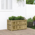 Garden Planter Wax 90X50X50 Cm Solid Wood Pine