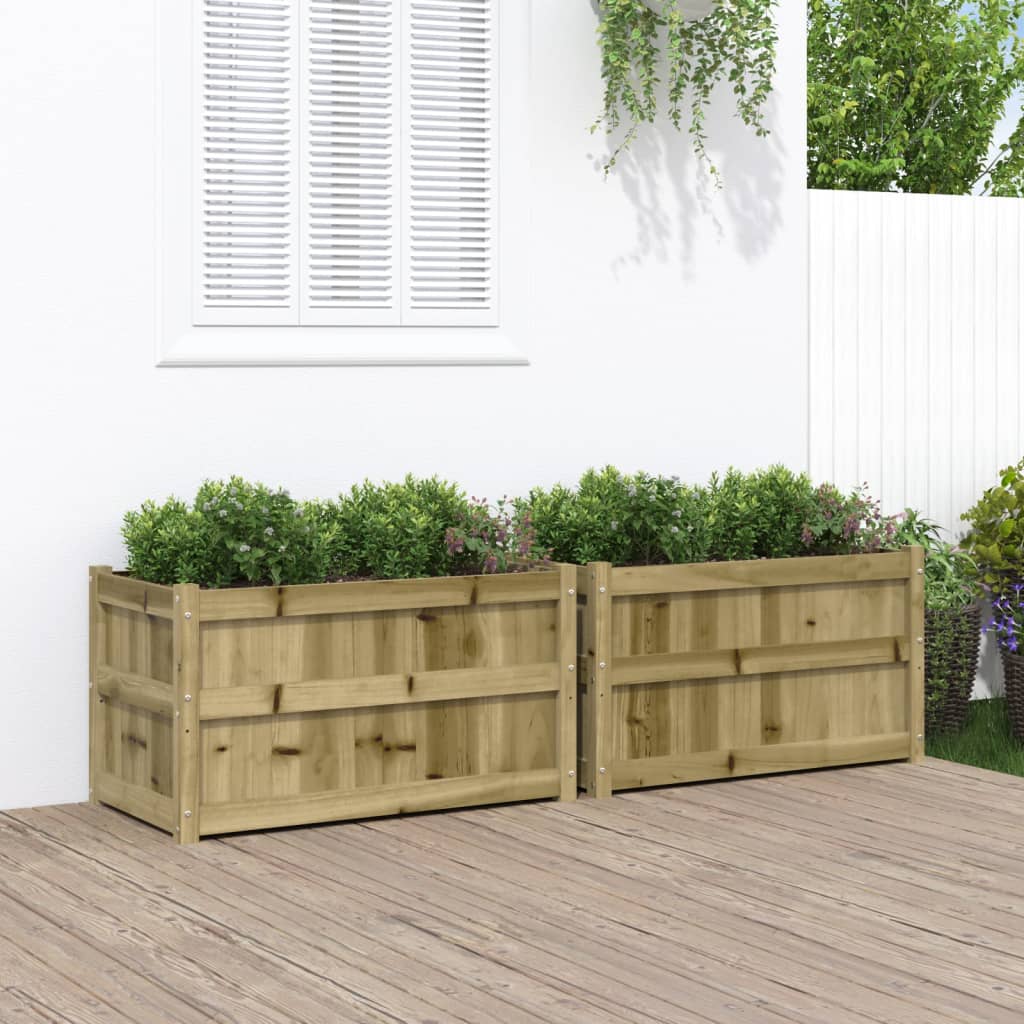Garden Planter Wax 90X50X50 Cm Solid Wood Pine