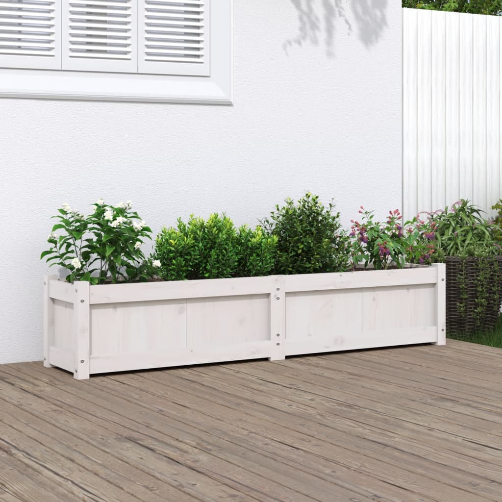 Garden Planters 2 Pcs Solid Wood Pine