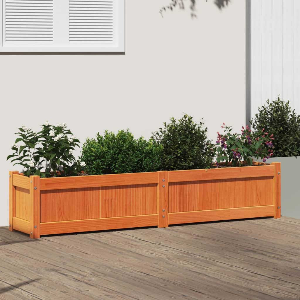 Garden Planters 2 Pcs Solid Wood Pine