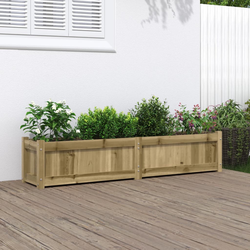 Garden Planters 2 Pcs Solid Wood Pine