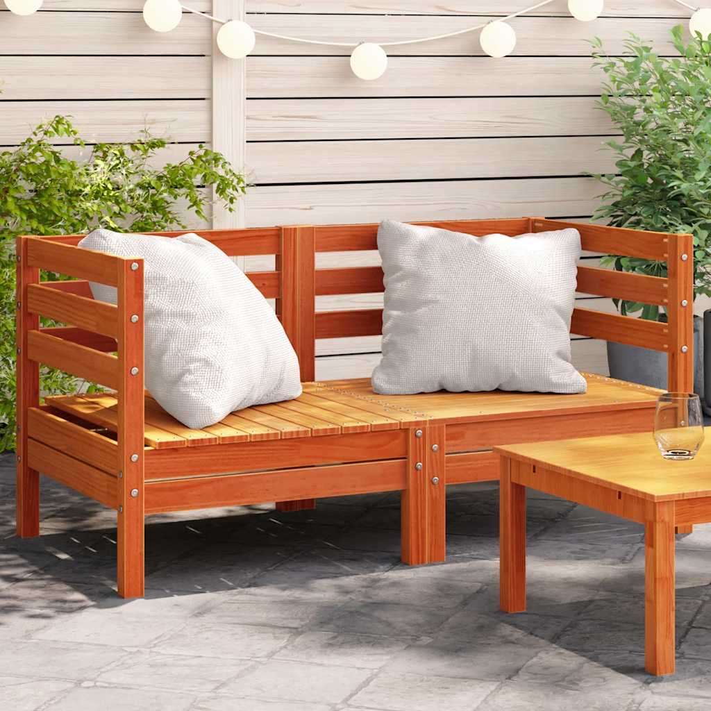 Garden Sofa | Set Of 2 | Natural Wood | Treated Pinewood | Medium