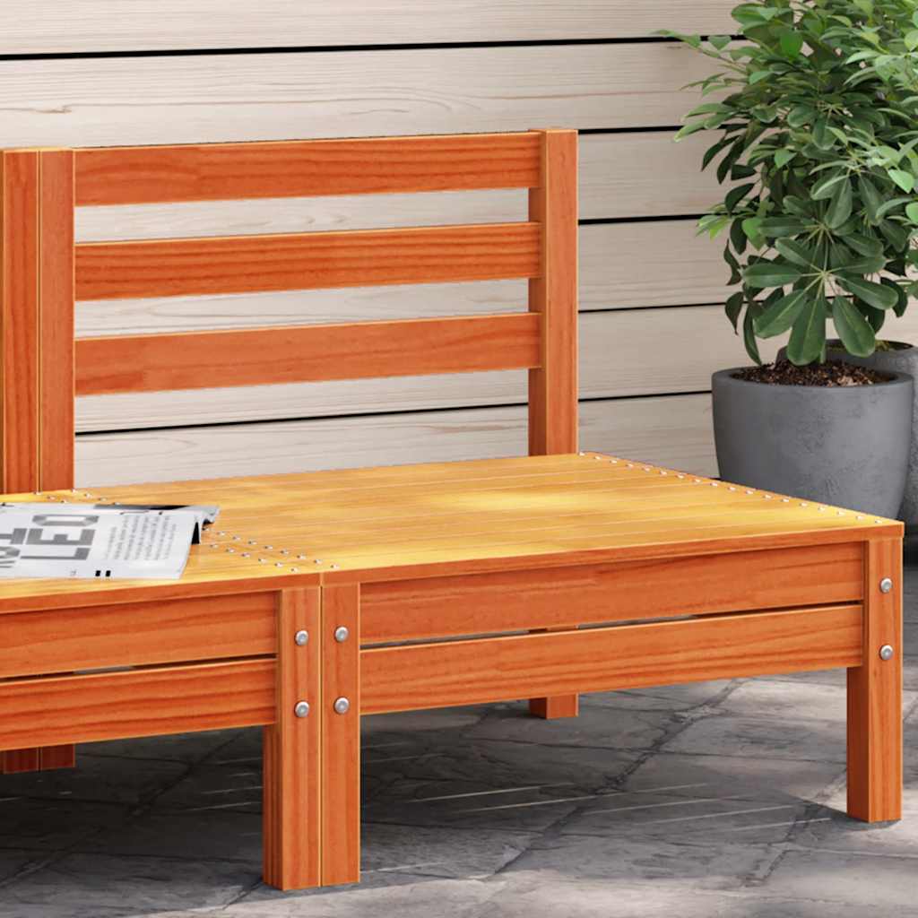 Garden Sofa | Set Of 2 | Natural Wood | Treated Pinewood | Medium
