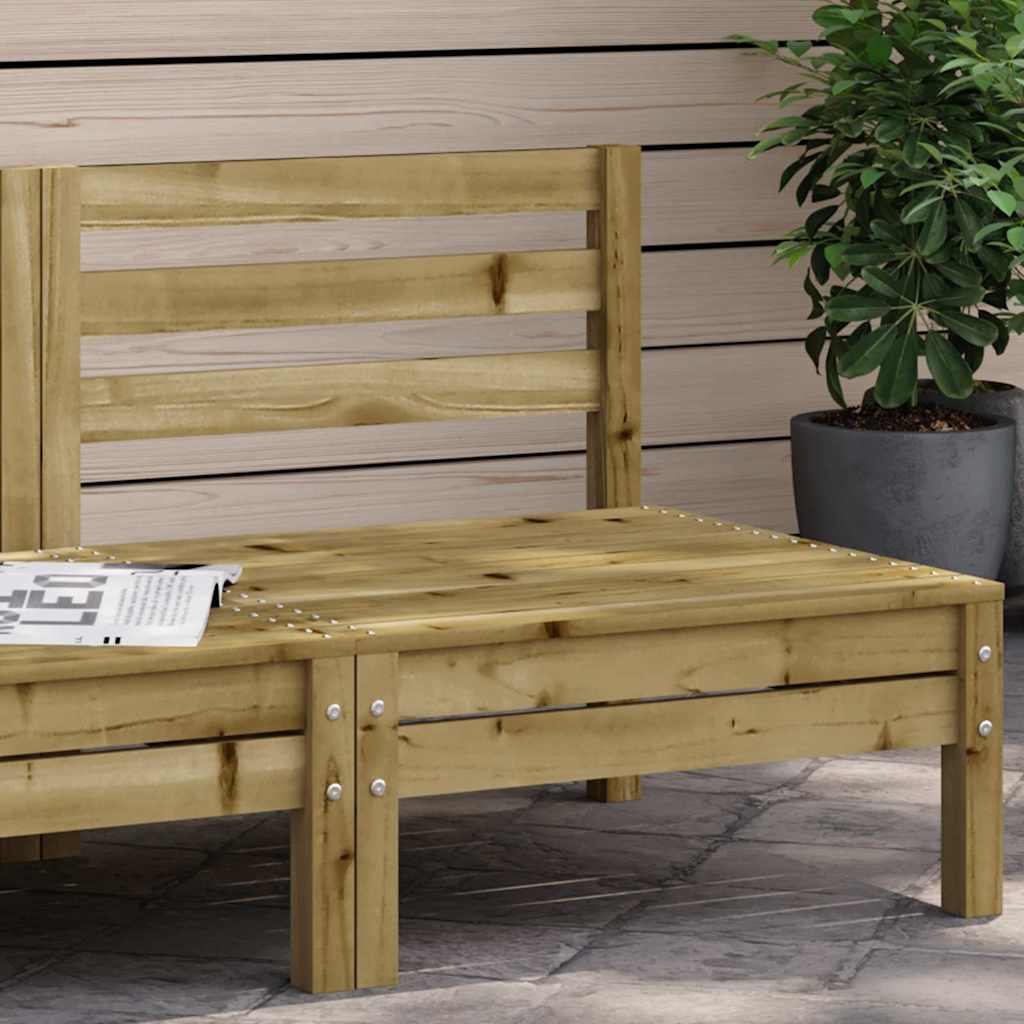 Garden Sofa | Set Of 2 | Natural Wood | Treated Pinewood | Medium