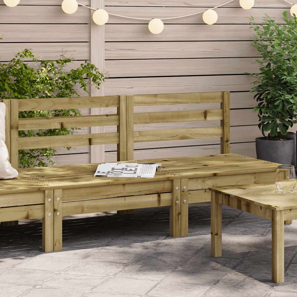 Garden Sofa | Set Of 2 | Natural Wood | Treated Pinewood | Medium