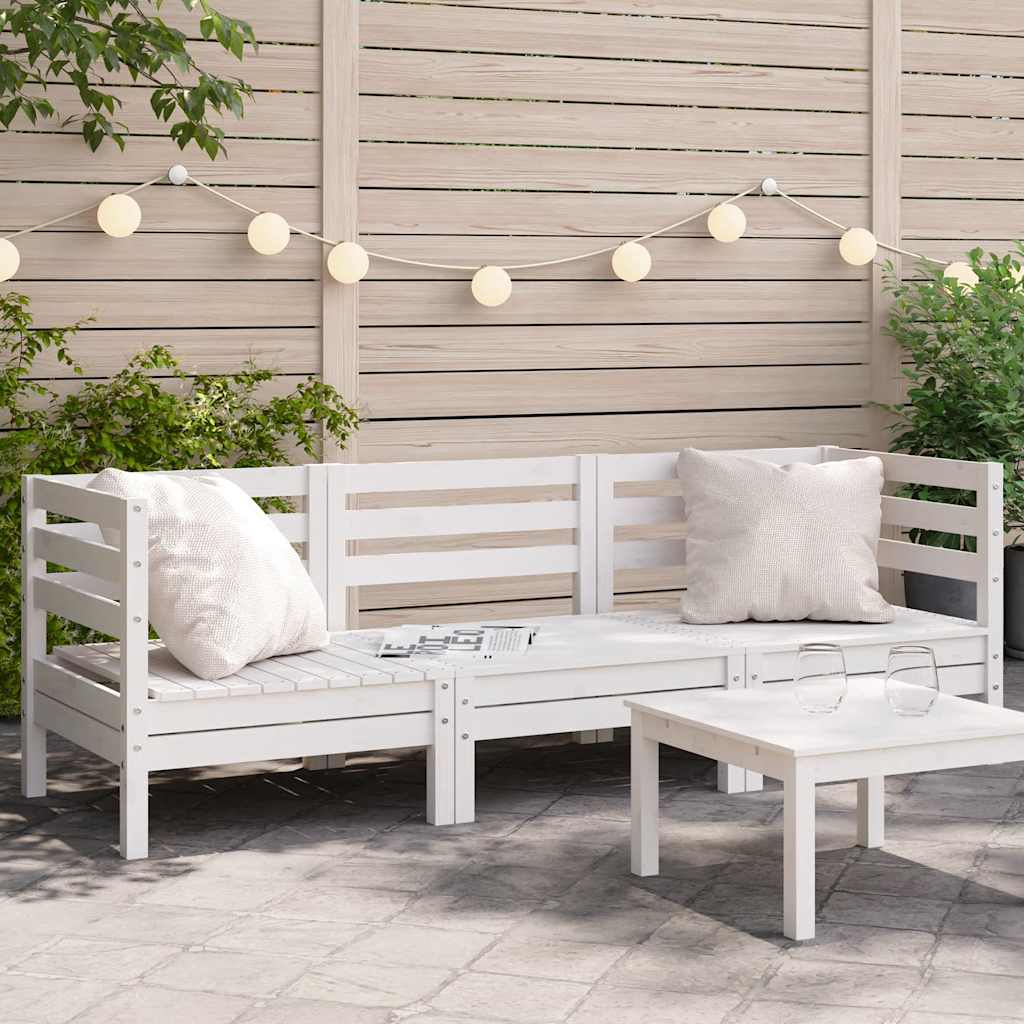 Garden Sofa | Set Of 2 | Natural Wood | Treated Pinewood | Medium
