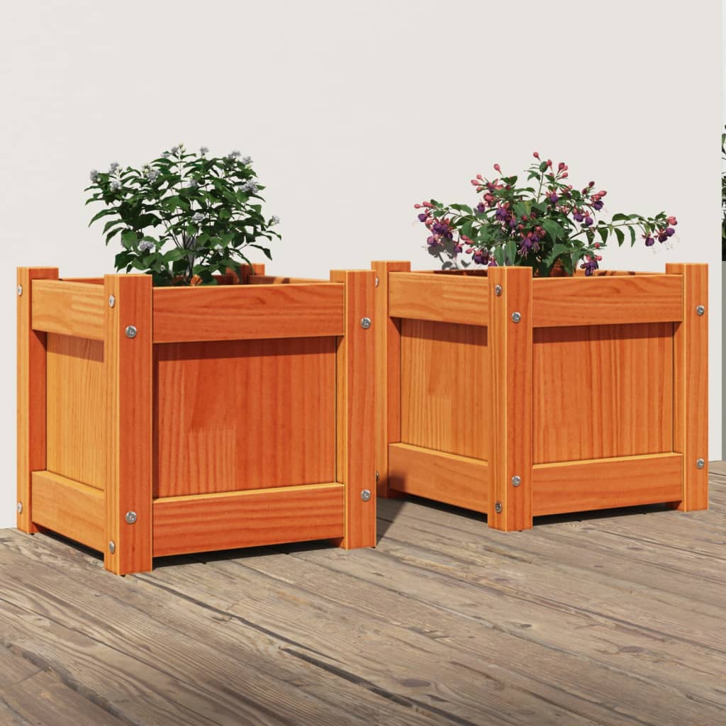 Garden Planter 31X31X31 Cm Solid Wood Douglas