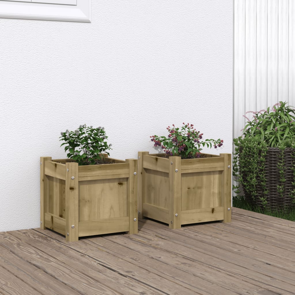 Garden Planter 31X31X31 Cm Solid Wood Douglas