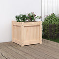 Garden Planters 2 Pcs Wax Brown Solid Wood Pine