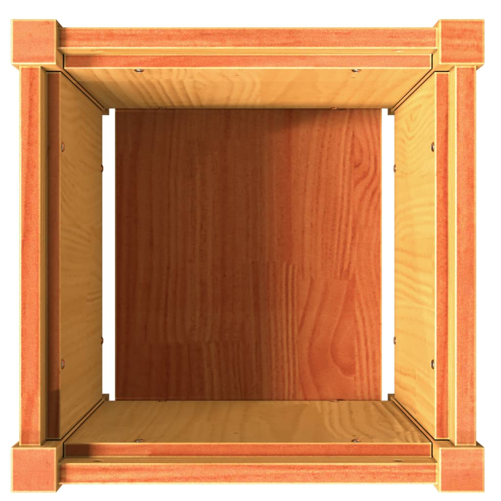 Garden Planters 2 Pcs Wax Brown Solid Wood Pine