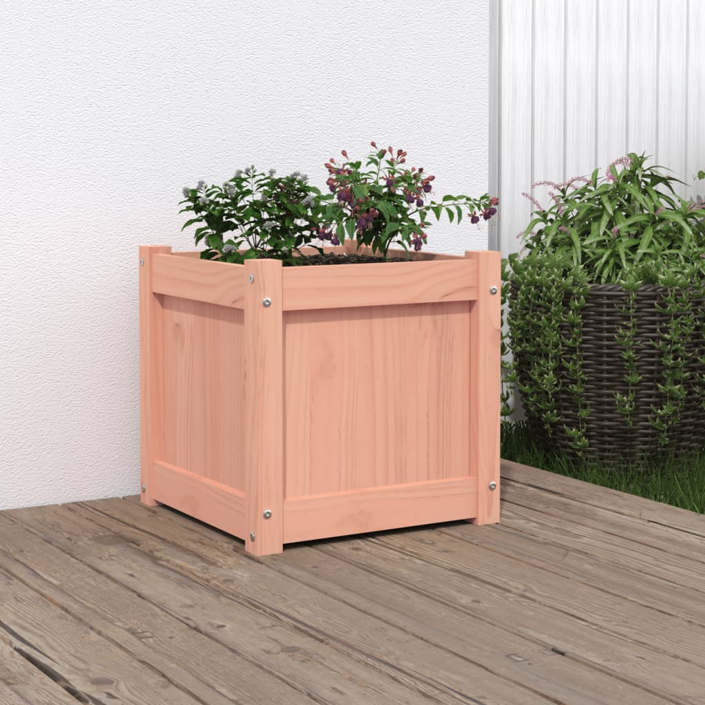 Garden Planters 2 Pcs Wax Brown Solid Wood Pine