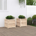Garden Planter White 50X50X50 Cm Solid Wood Pine