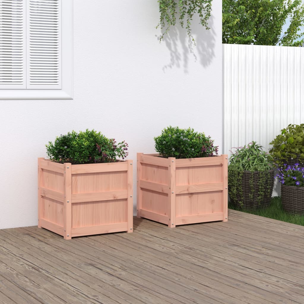 Garden Planter White 50X50X50 Cm Solid Wood Pine
