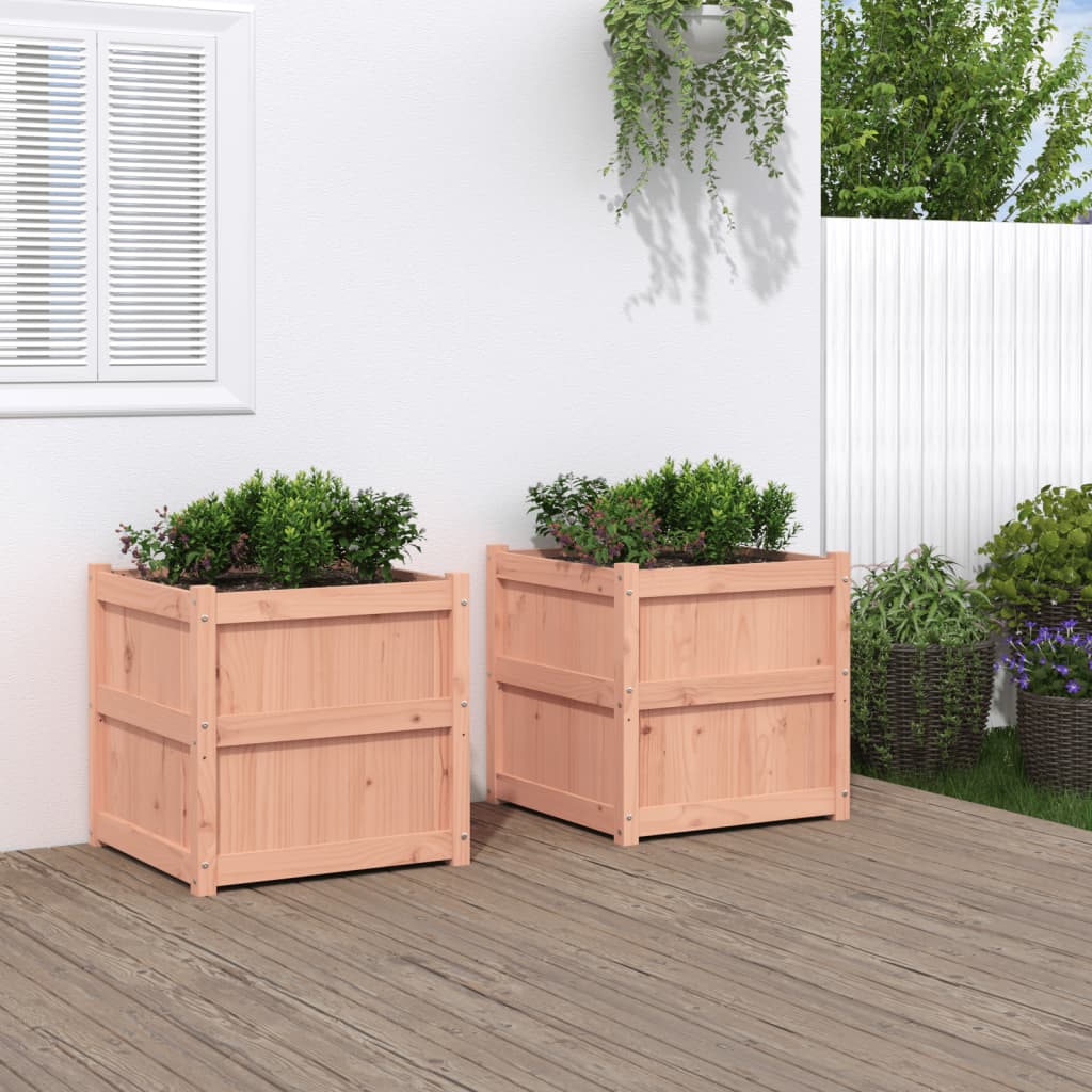 Garden Planters 2 Pcs Solid Wood Pine