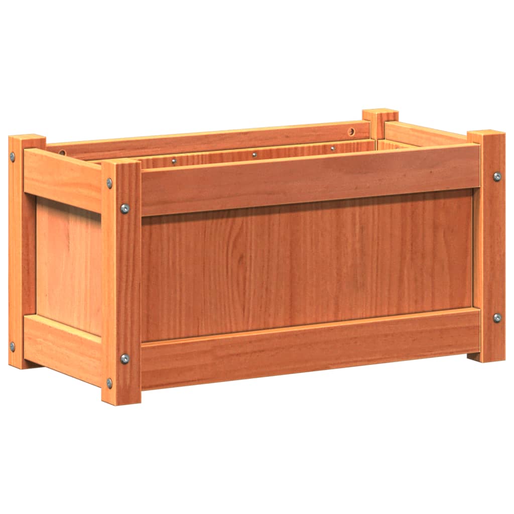 Garden Planters 2 Pcs Wax Solid Wood Pine