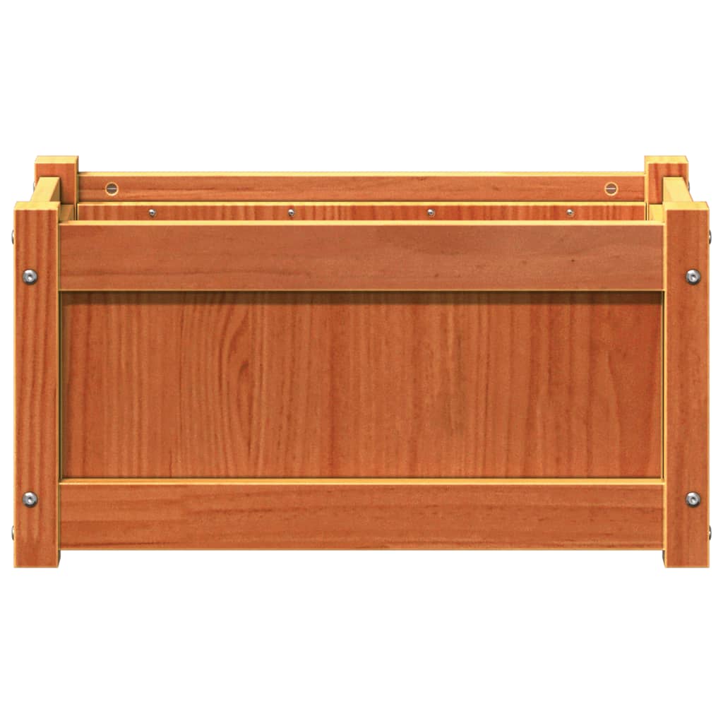 Garden Planters 2 Pcs Wax Solid Wood Pine